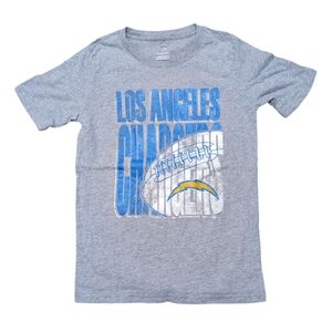 4/$12 NFL Los Angeles LA Chargers Football T-Shirt Gray size Youth Medium